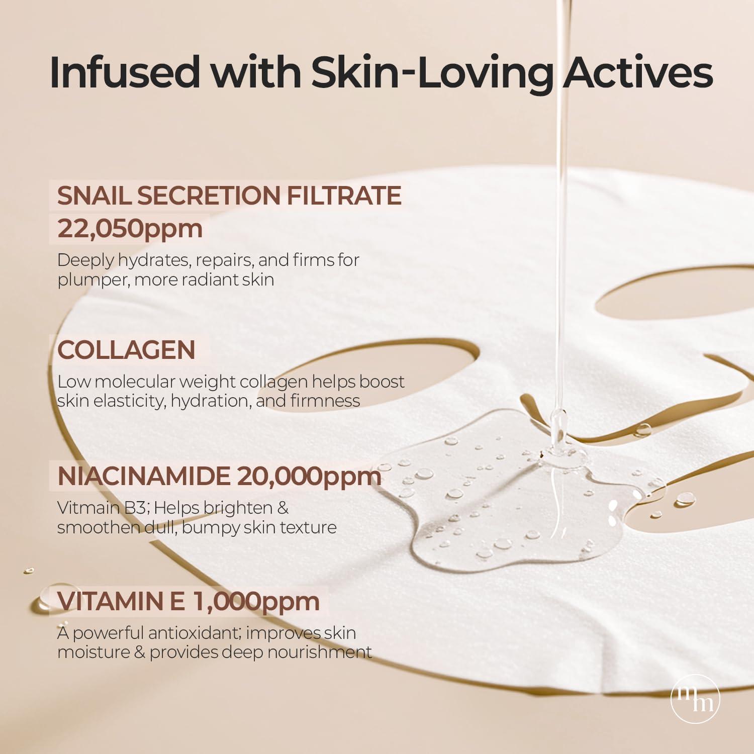 Mascarillas Hidratantes MOTHER MADE con Mucina de Caracol 10 Unidades