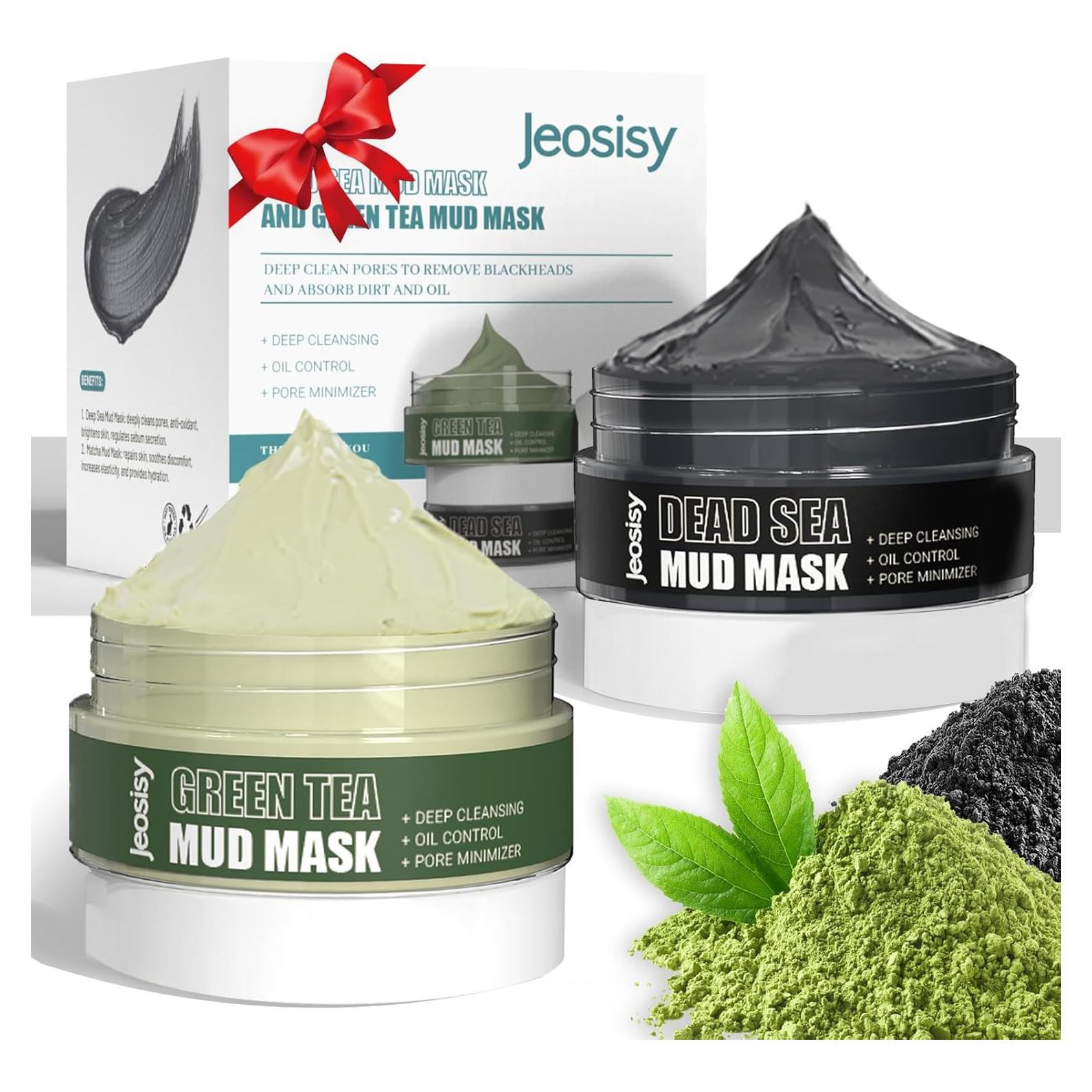 Mascarilla Facial de Barro del Mar Muerto y Té Verde 160g