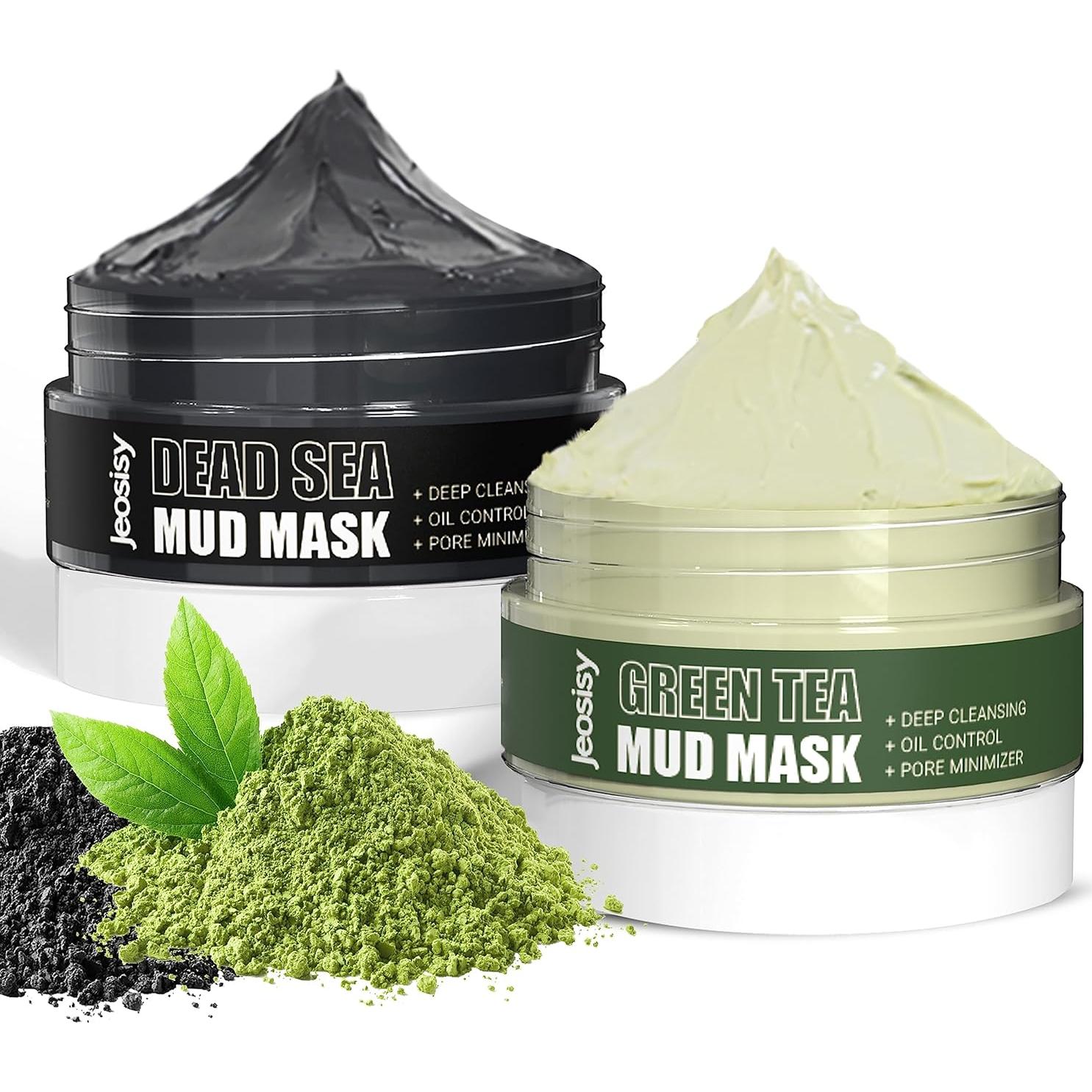 Mascarilla Facial de Barro del Mar Muerto y Té Verde 160g