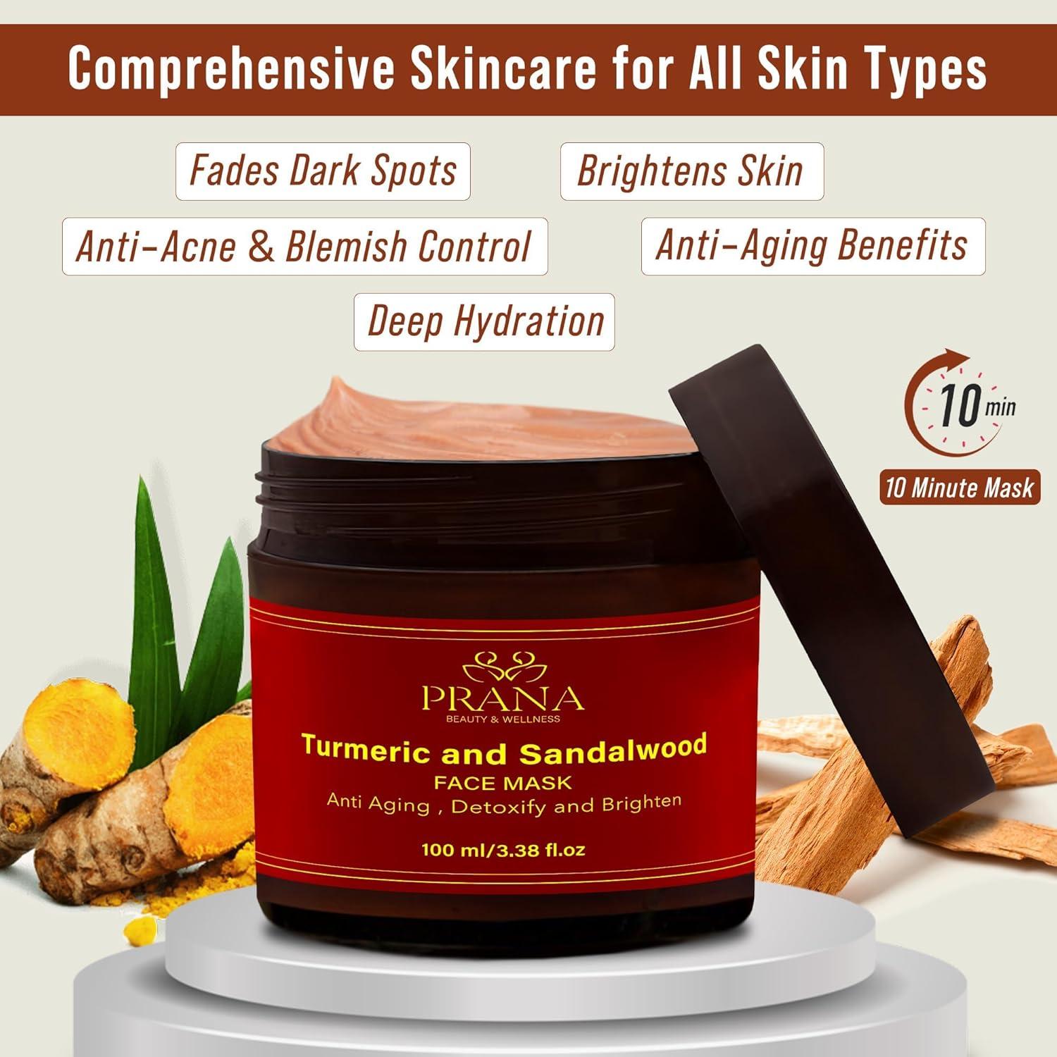 Mascarilla Facial PRANA de Sándalo y Cúrcuma 100ml - Vegana