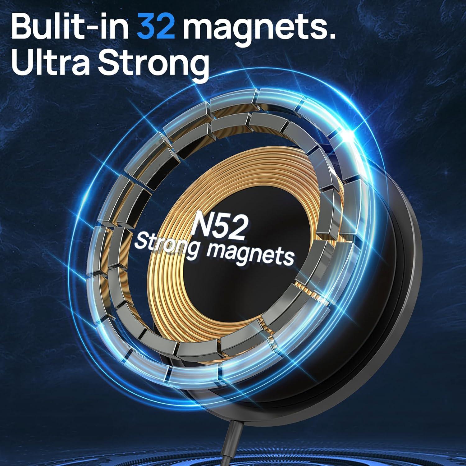 Cargador Inalámbrico MagEase 15W para iPhone 16/15/14/13/12