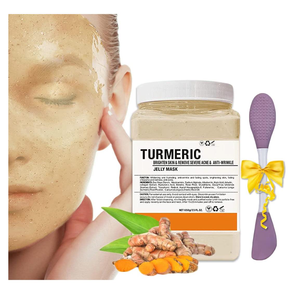 Máscara Facial de Gel de Cúrcuma Ouhans 680 ml con Brocha