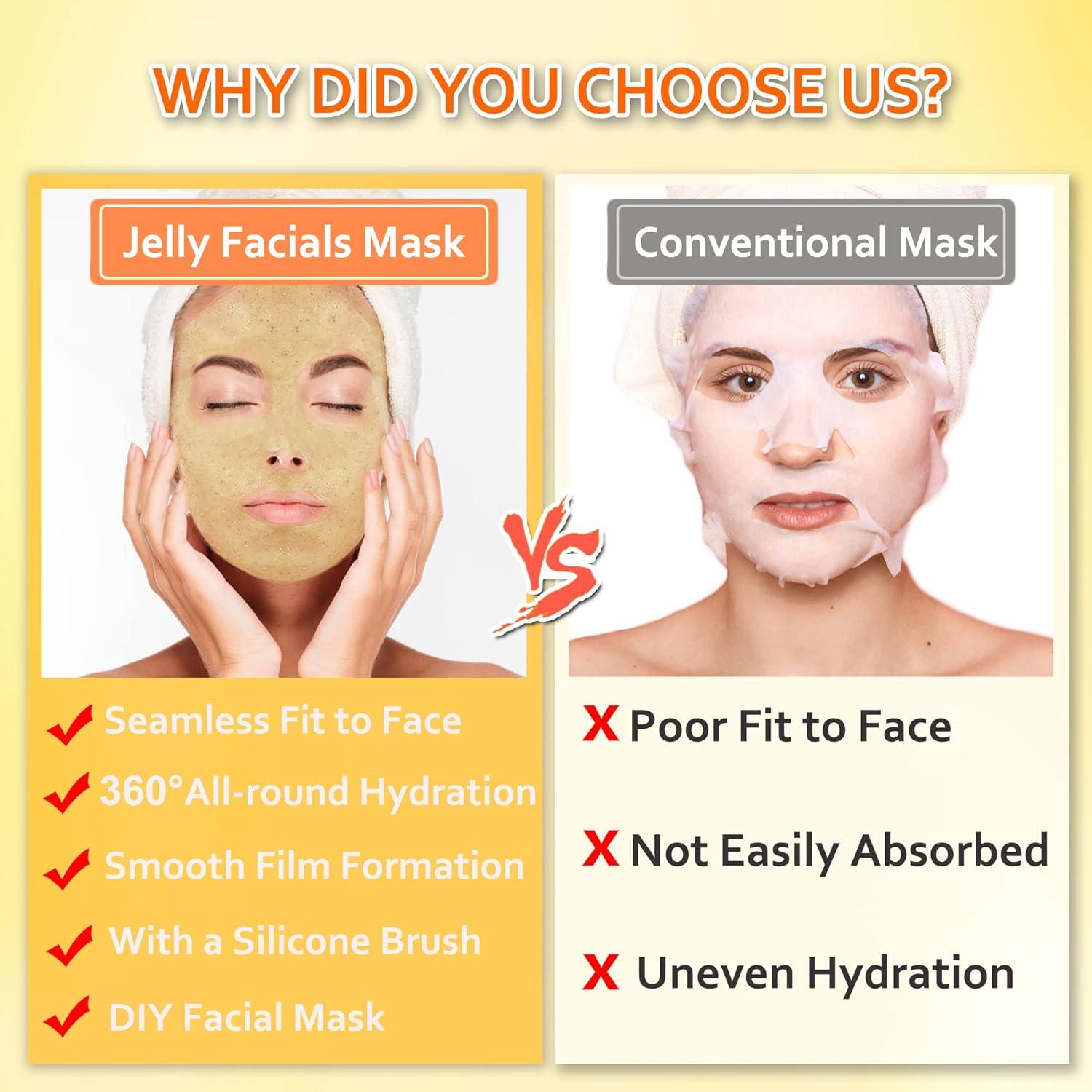 Máscara Facial de Gel de Cúrcuma Ouhans 680 ml con Brocha