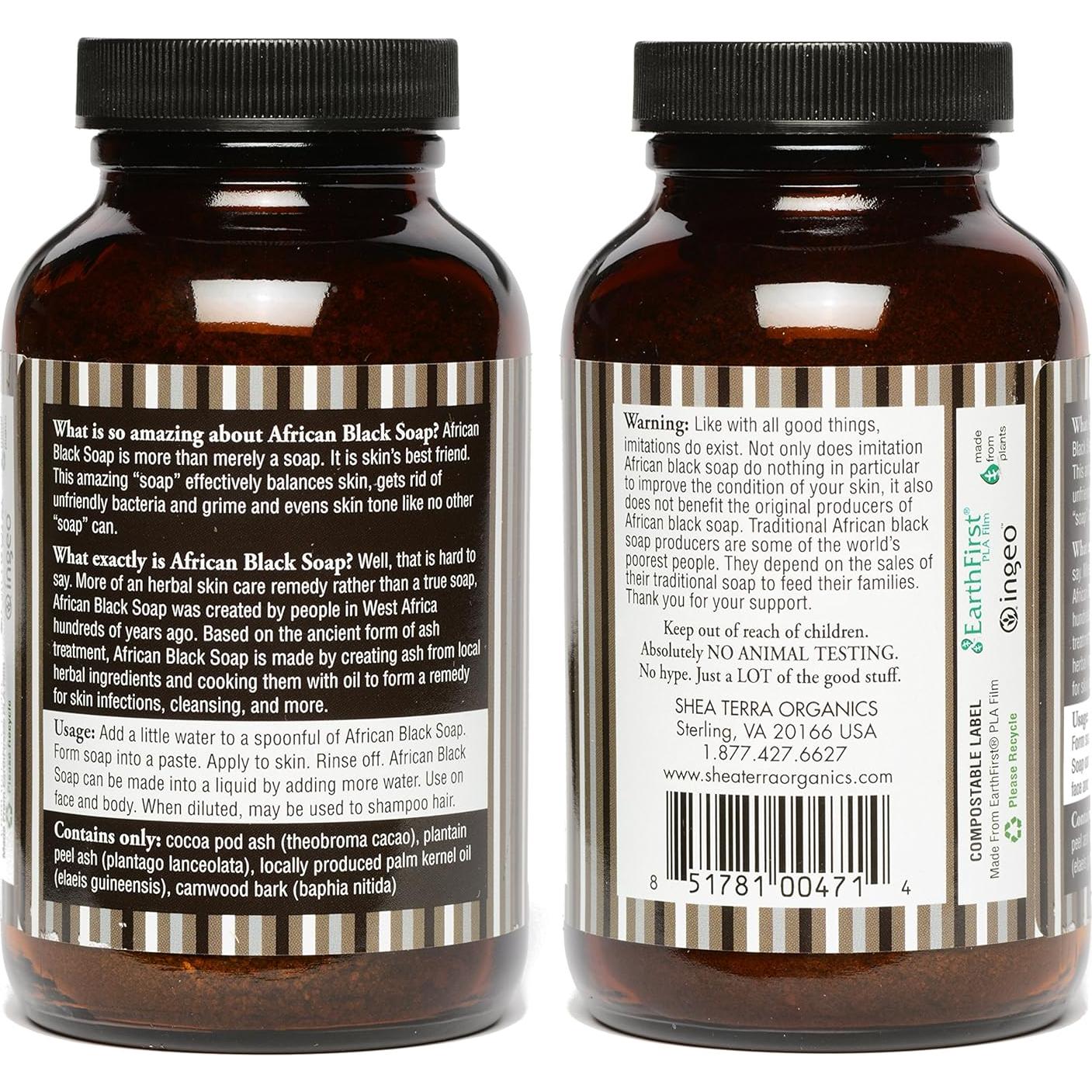 Jabón Negro Africano en Polvo Shea Terra 226.8 g - Cuidado Piel