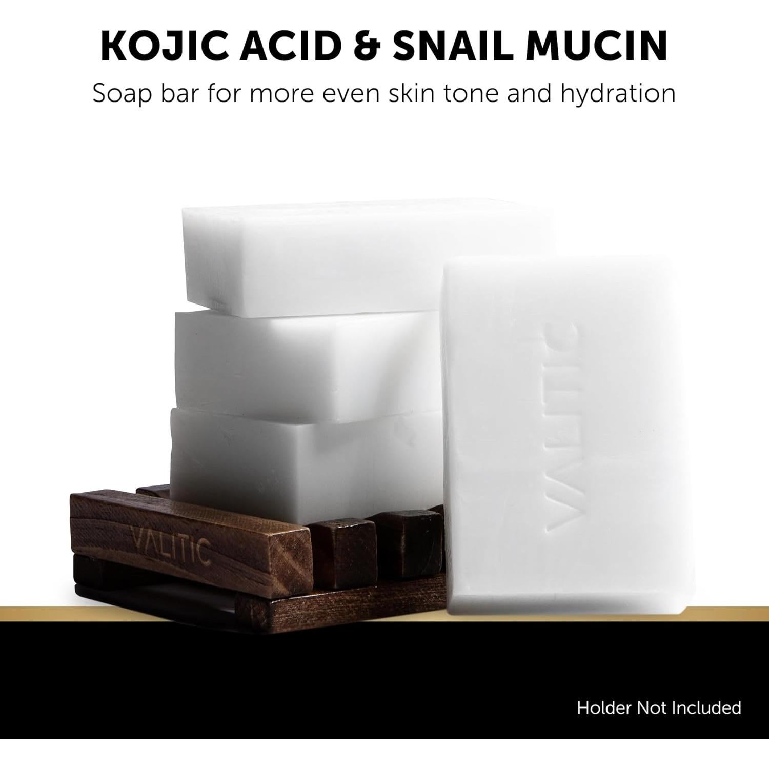 Jabón de Mucina de Caracol VALITIC con Cúrcuma y Ácido Kójico - 2 Paquete