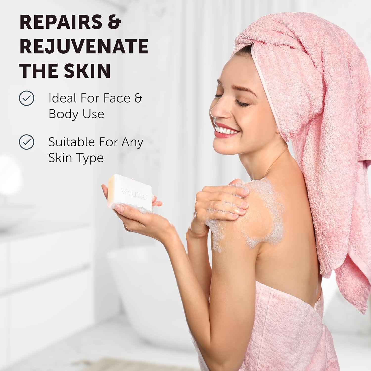 Jabón de Mucina de Caracol VALITIC con Cúrcuma y Ácido Kójico - 2 Paquete