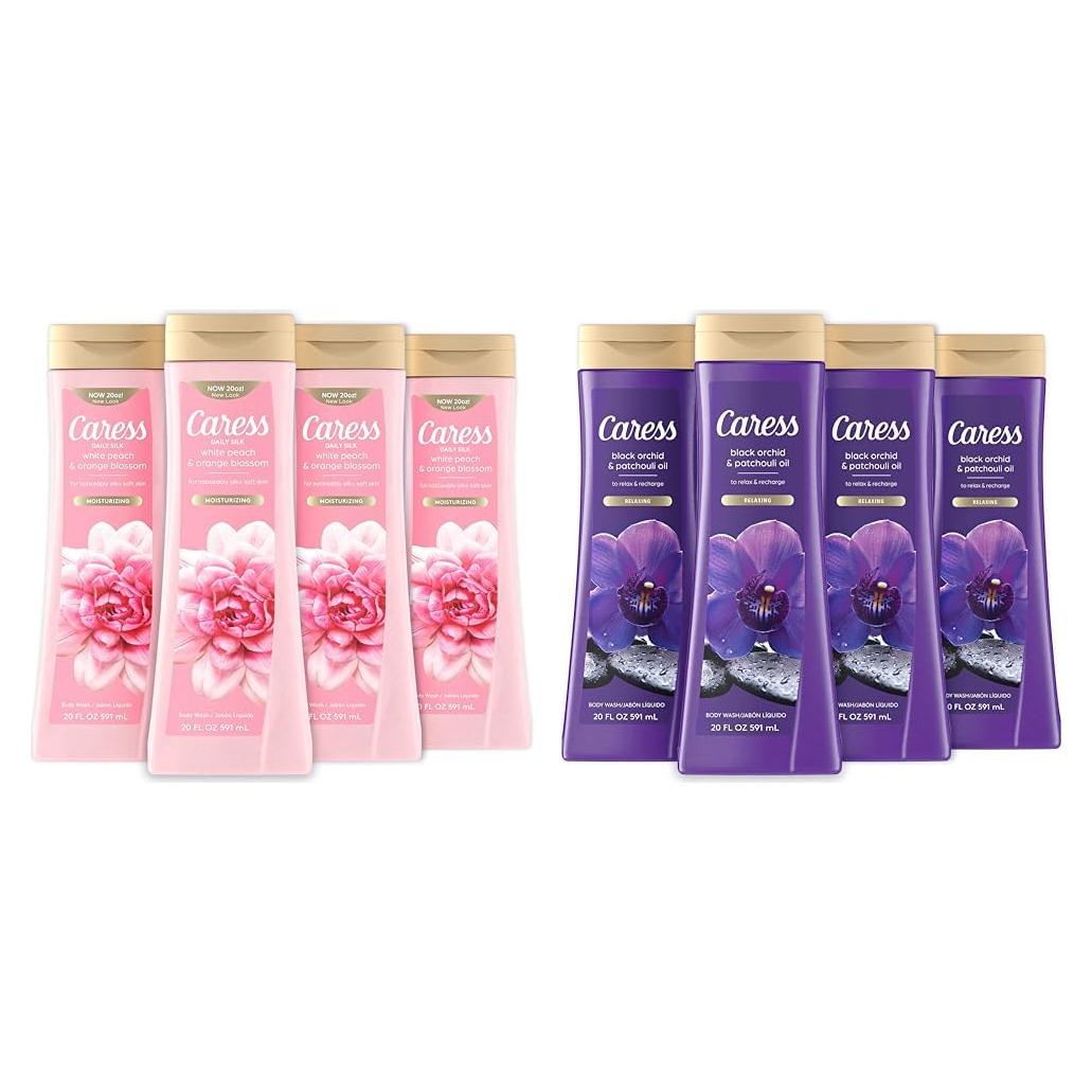 Gel de Ducha Caress 591 ml x 4 Mujeres - Durazno y Orquídea