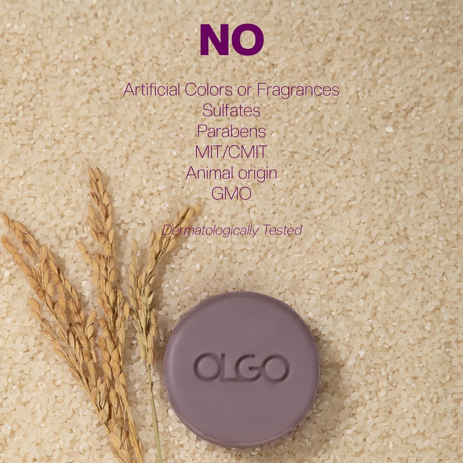 Barra de Limpieza de Arroz OLGO 99.22 g - Vegana y Sin Jabón