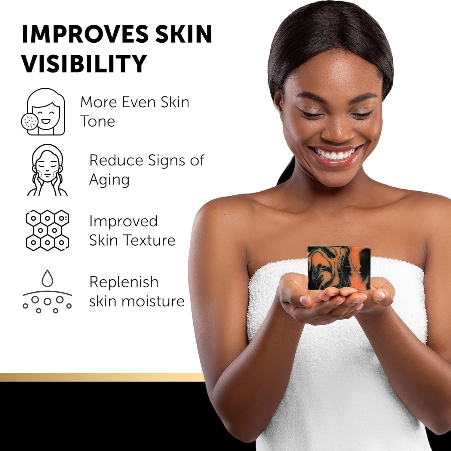 Jabón de Carbón Activado Valitic - Ácido Kójico y Cúrcuma 4 Unidades