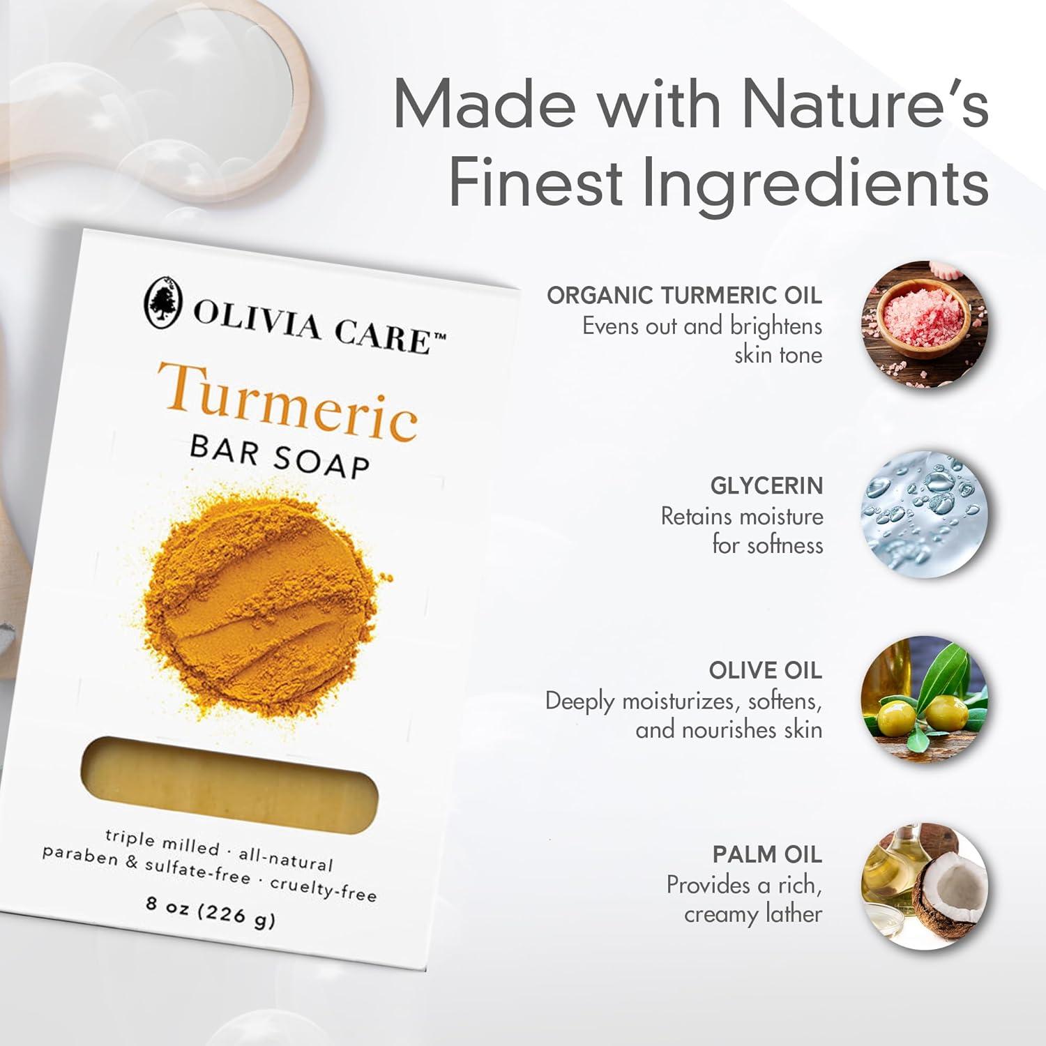 Jabón en Barra de Cúrcuma Olivia Care - Natural y Vegano - 226 g