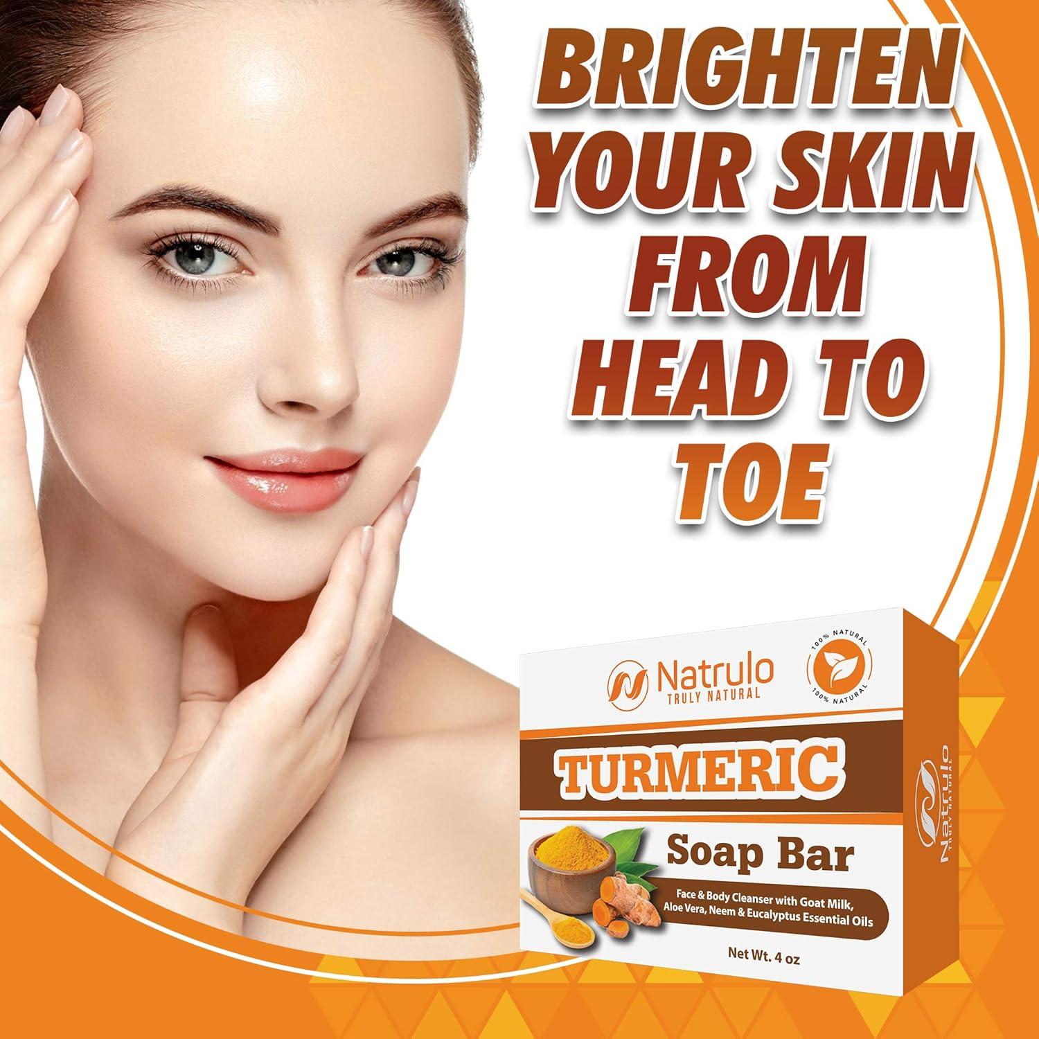 Jabón Natural de Cúrcuma Herblov 159g - Ilumina Piel y Reduce Acné