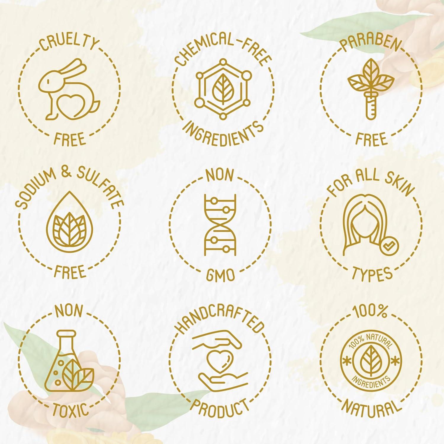 Jabón Natural de Cúrcuma Herblov 113g - Facial y Corporal