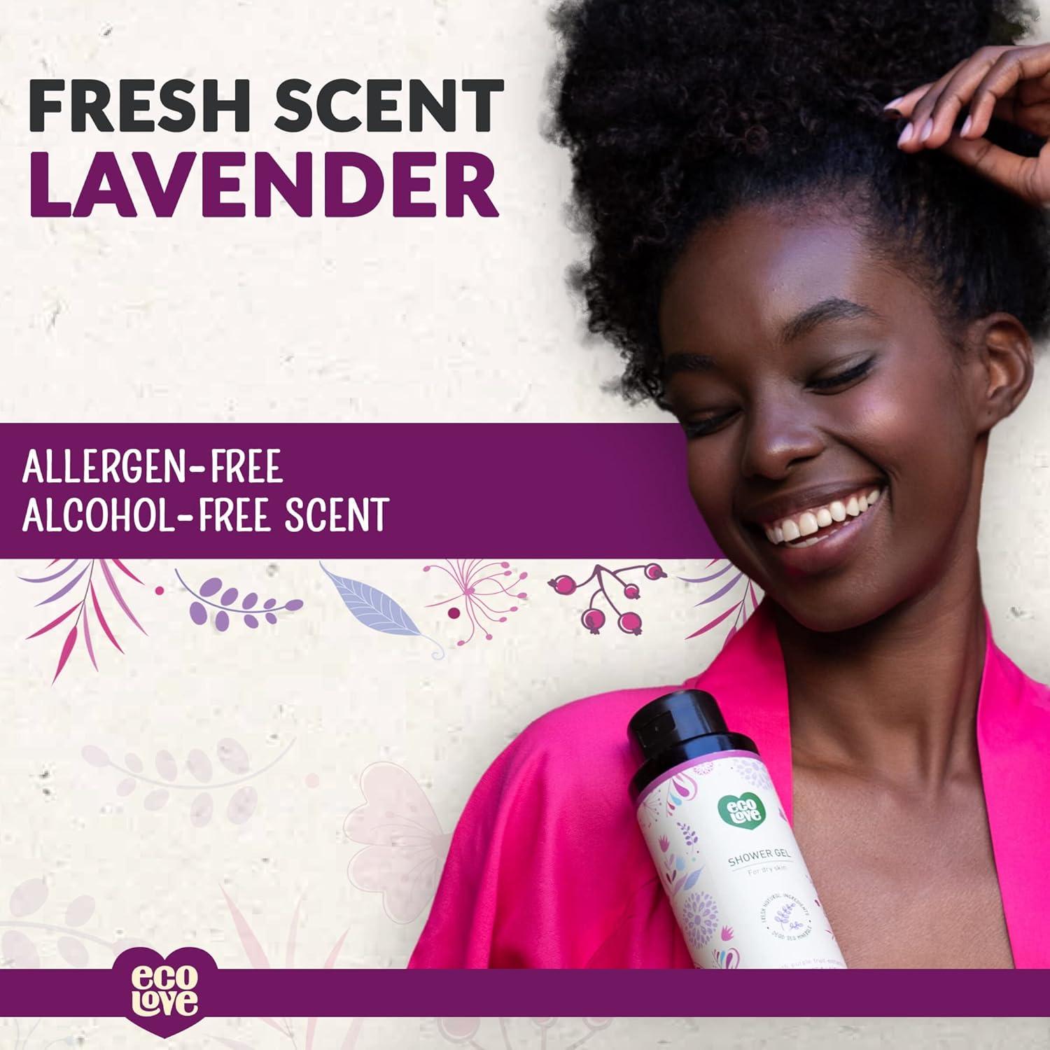 Gel de Ducha Hidratante ecoLove 500g - Arándano, Uva y Lavanda
