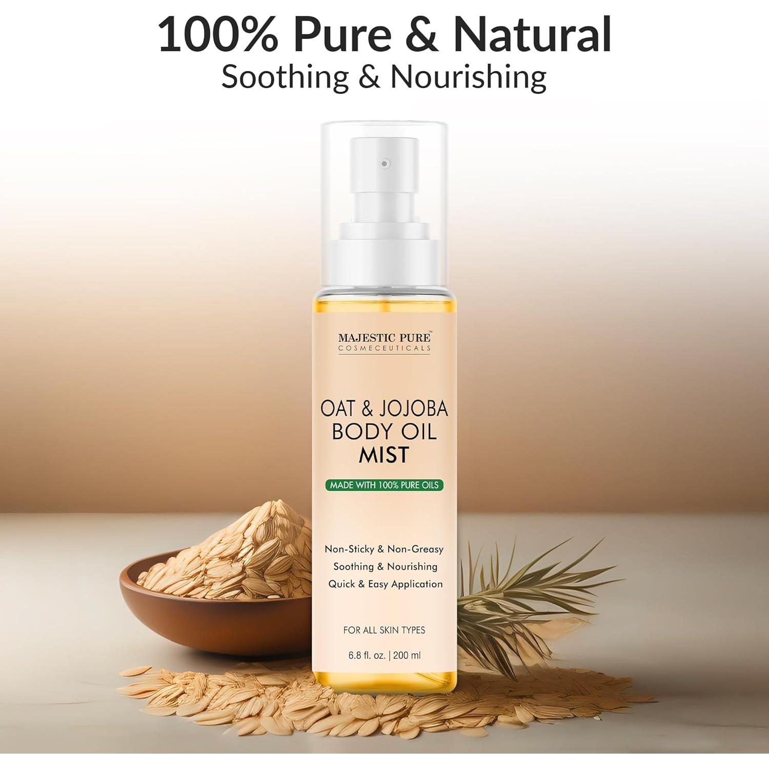 Aceite Corporal Majestic Pure Avena y Jojoba 200 ml Spray