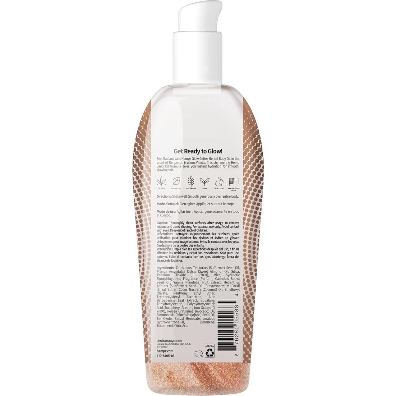 Aceite Corporal Hidratante Hempz Glow Getter 191 ml