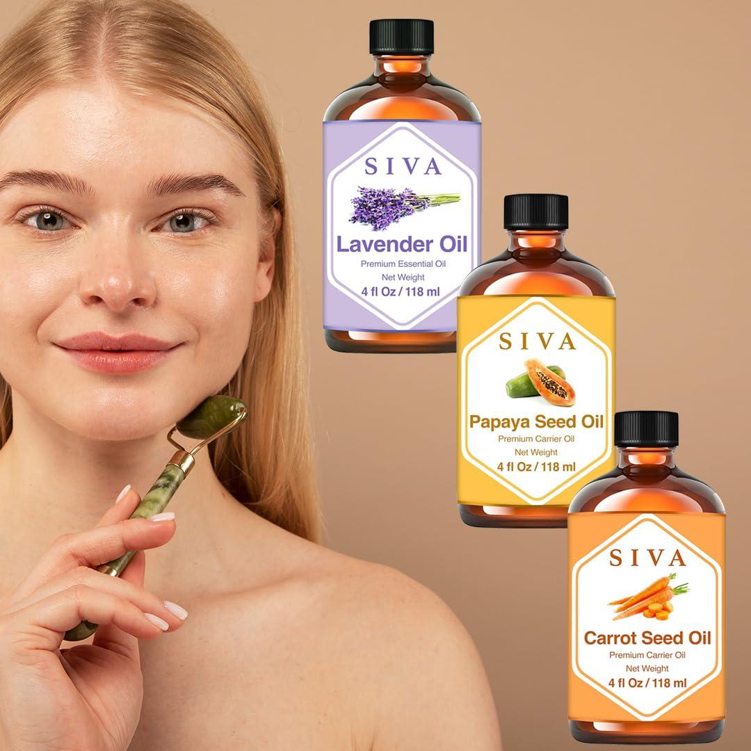Combo Aceites Naturales SIVA: Papaya, Zanahoria y Lavanda 118ml