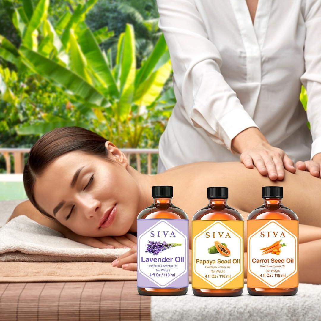 Combo Aceites Naturales SIVA: Papaya, Zanahoria y Lavanda 118ml