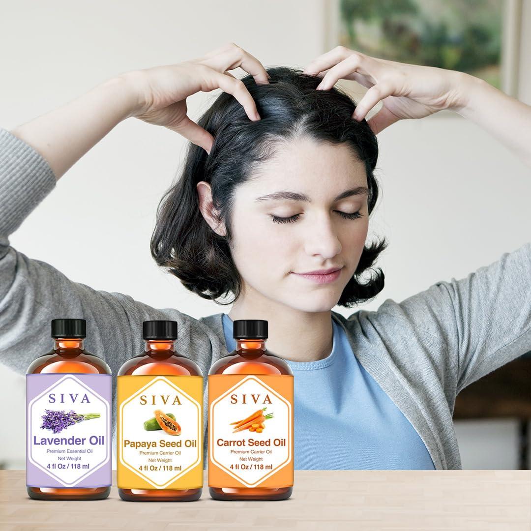 Combo Aceites Naturales SIVA: Papaya, Zanahoria y Lavanda 118ml