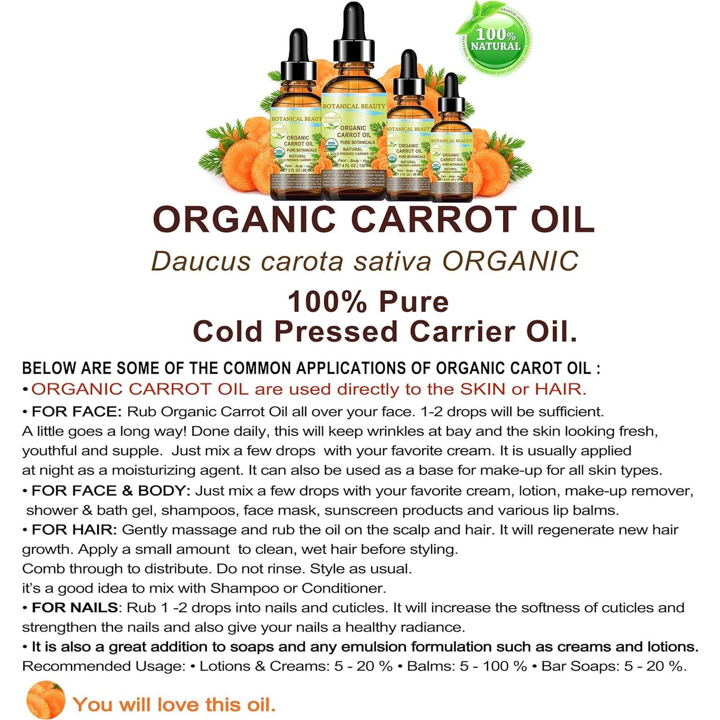 Aceite de Semilla de Zanahoria Orgánico 30 ml Belleza Botánica