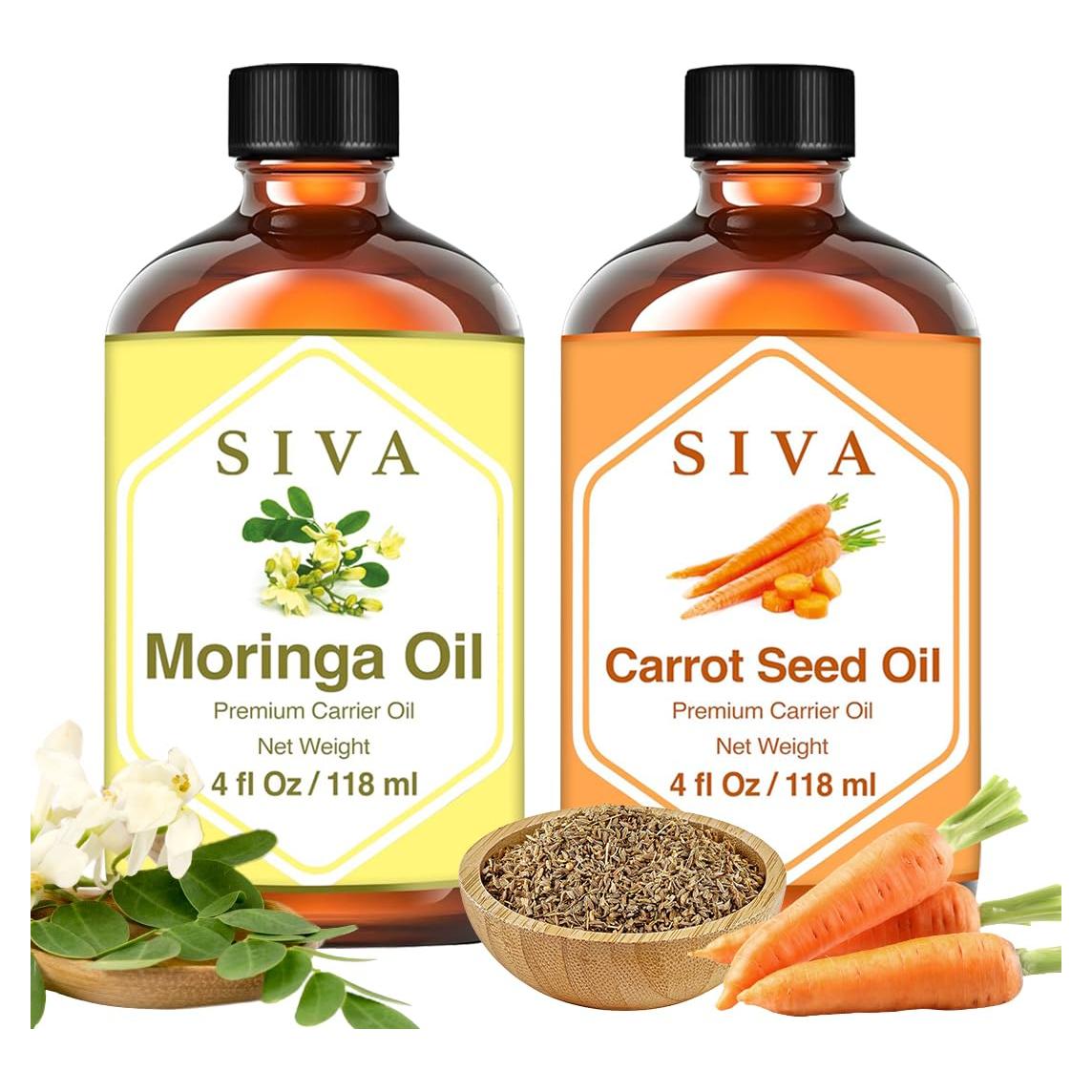 Combo Aceite Portador Moringa y Semilla de Zanahoria 236ml SIVA