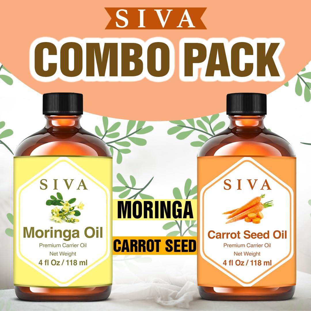 Combo Aceite Portador Moringa y Semilla de Zanahoria 236ml SIVA