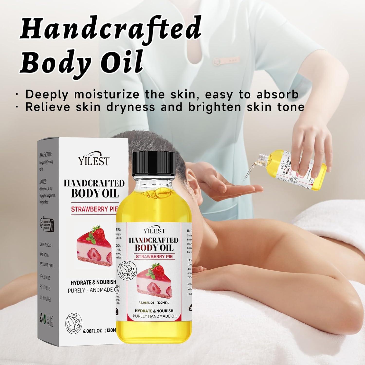 Aceite Corporal Hidratante de Fresa LMDGDS 2 Piezas 100ml