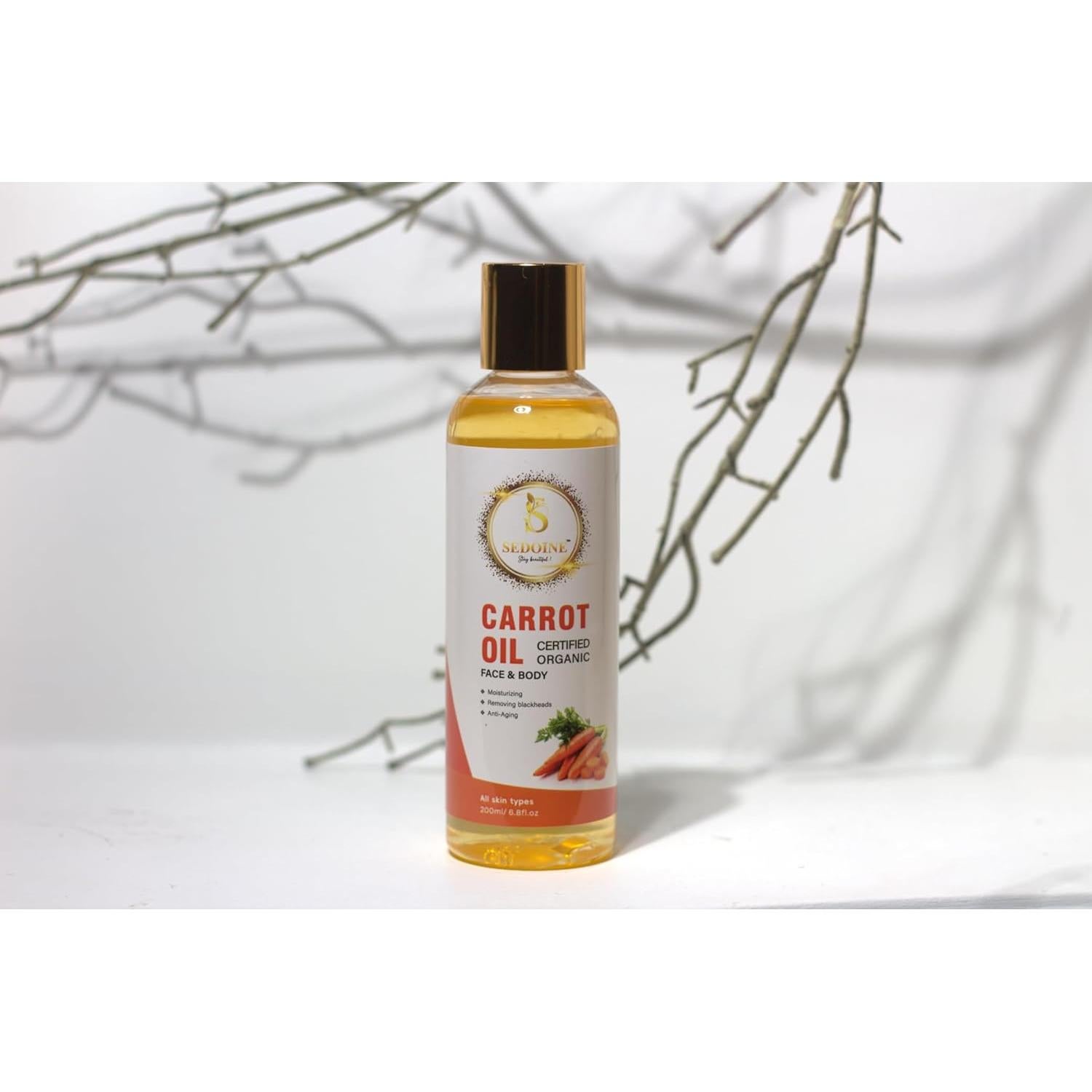 Aceite de Zanahoria Natural 200ml - Hidratación y Antienvejecimiento