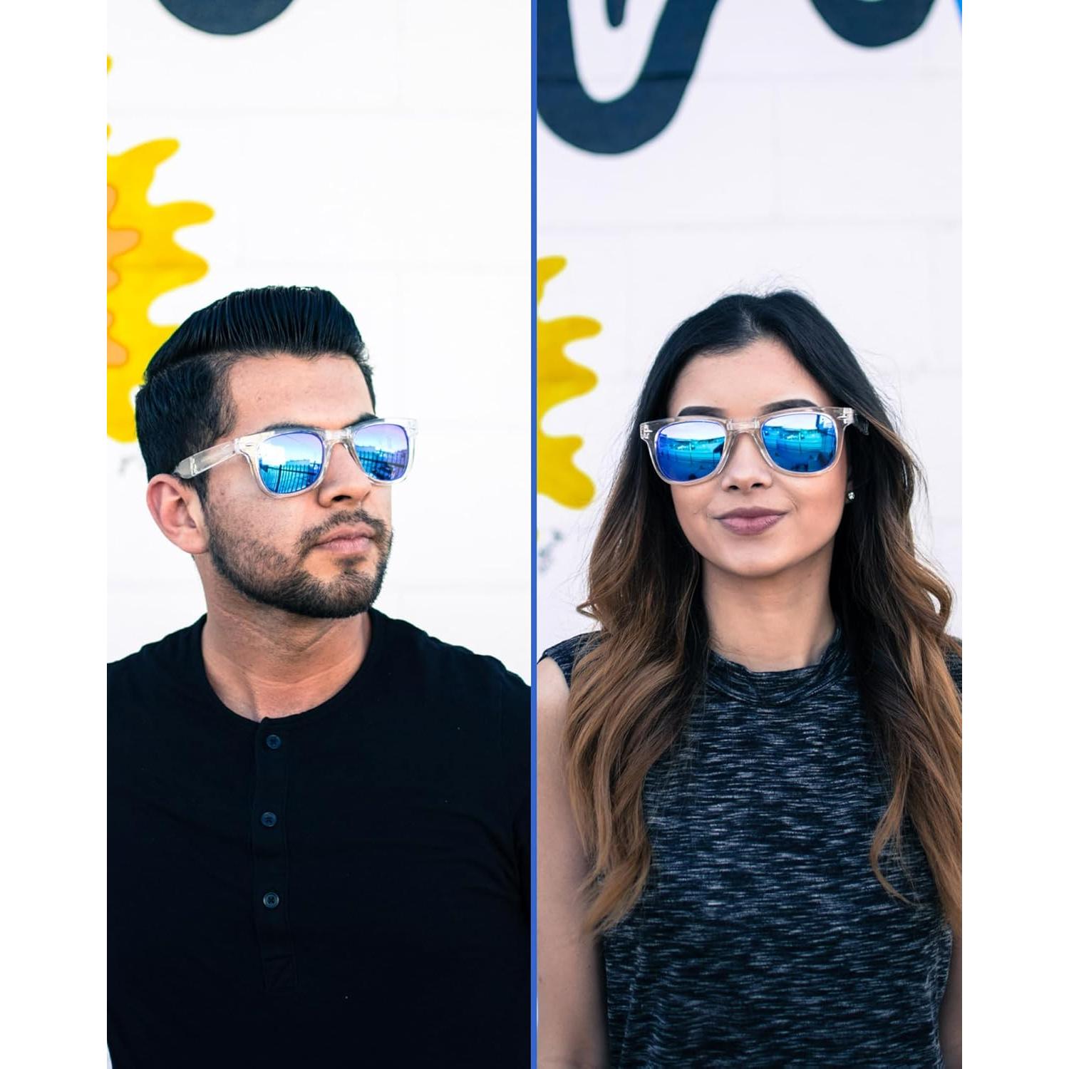 Gafas de sol plegables HepTEK UV400 con estuche de cuero