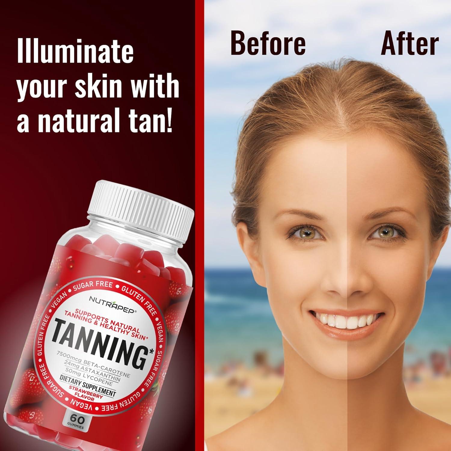 Gomitas Bronceadoras NutraPep para Mujeres - 60 Unidades