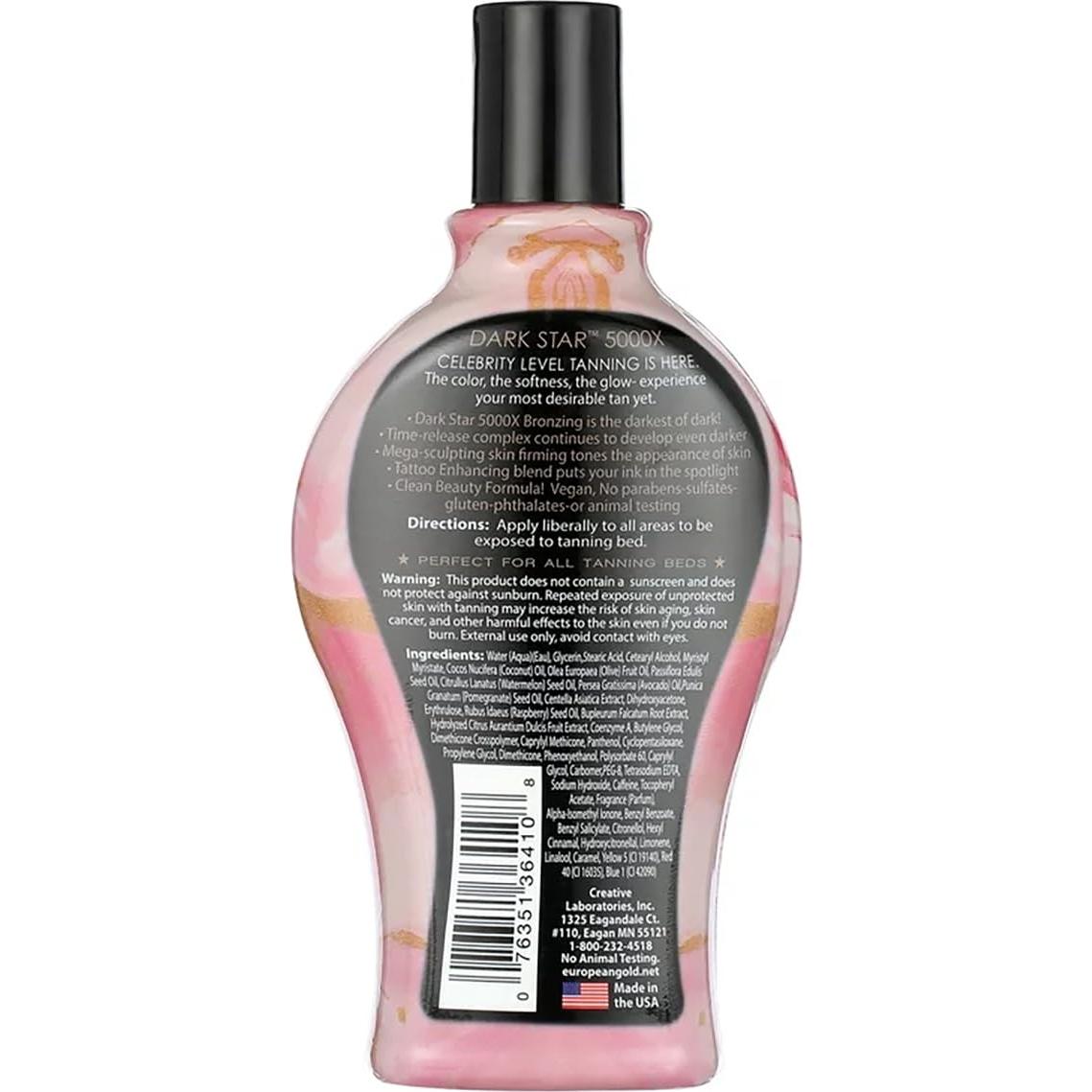 Loción bronceadora European Gold Dark Star 5000X 354 ml