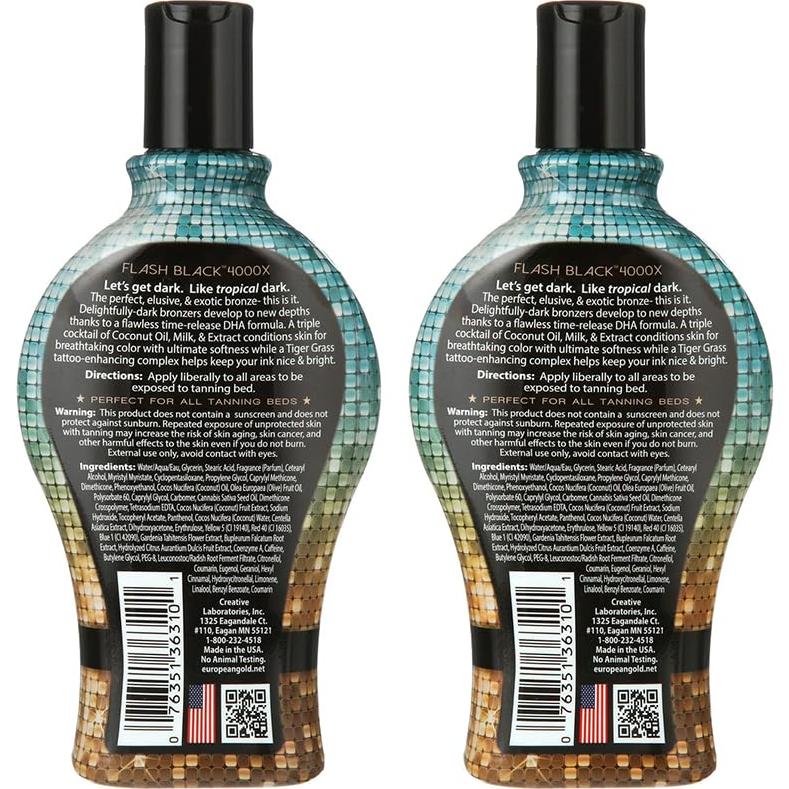 Loción bronceadora interior European Gold 4000X 2x355ml