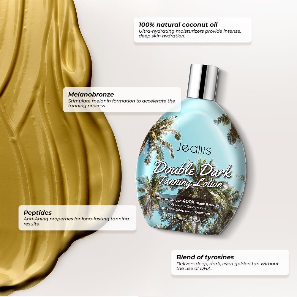 Loción bronceadora oscura Jeallis 382.7g para cama bronceado