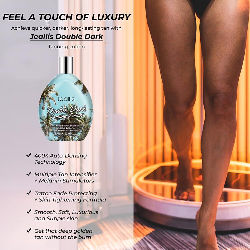 Loción bronceadora oscura Jeallis 382.7g para cama bronceado