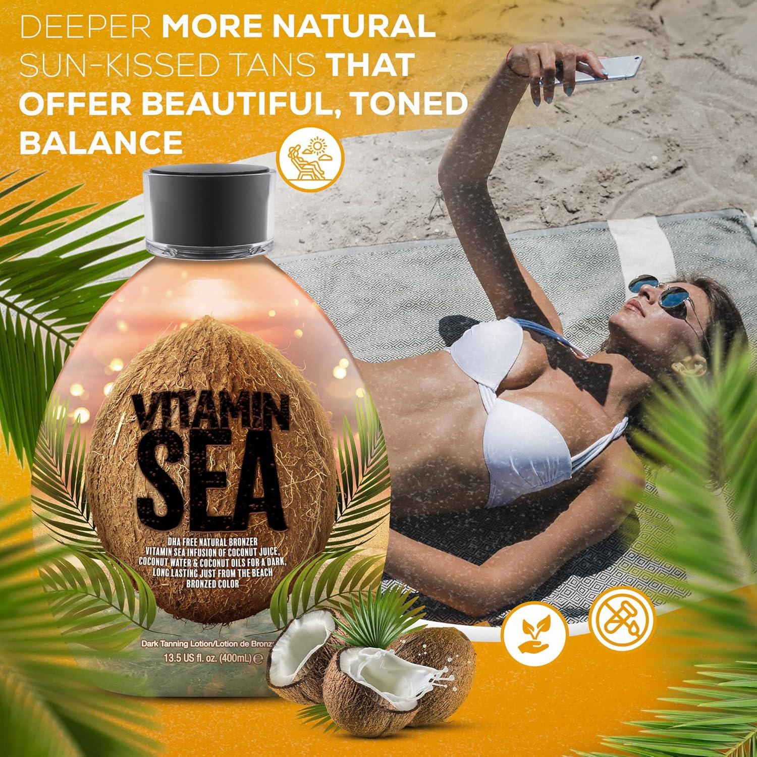 Loción Bronceadora Natural Vitamin Sea 382.7g - Acelerador Sin Rayas