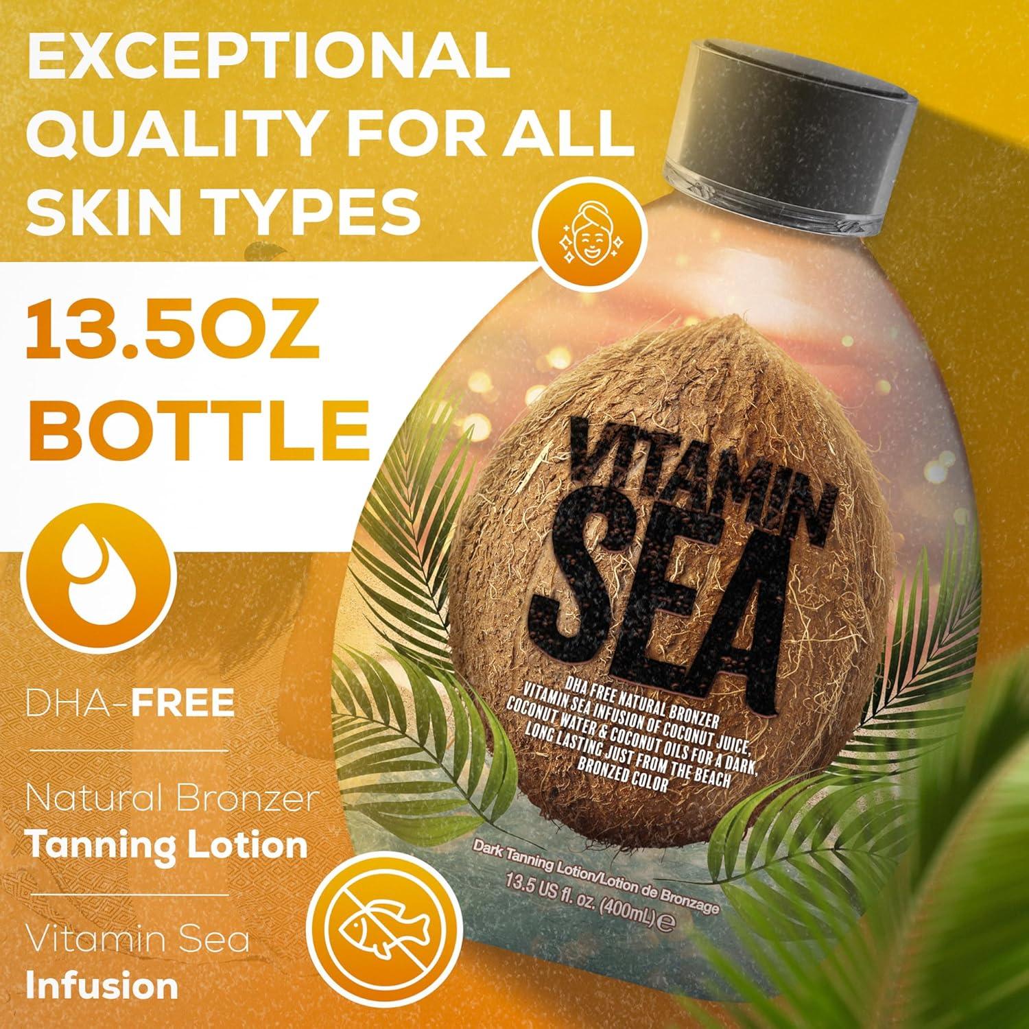 Loción Bronceadora Natural Vitamin Sea 382.7g - Acelerador Sin Rayas