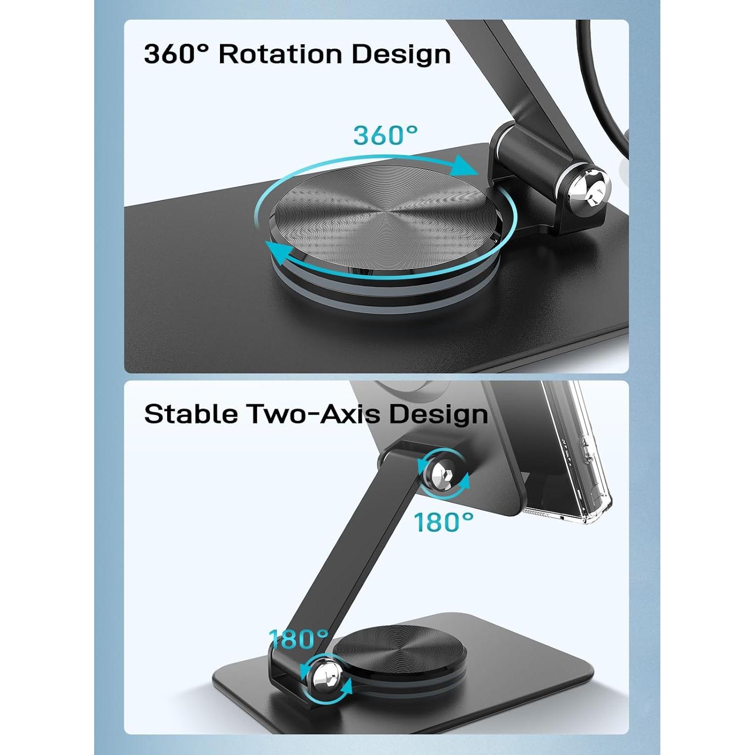 Soporte Cargador Inalámbrico MagSafe NeotrixQI 15W Ajustable Negro