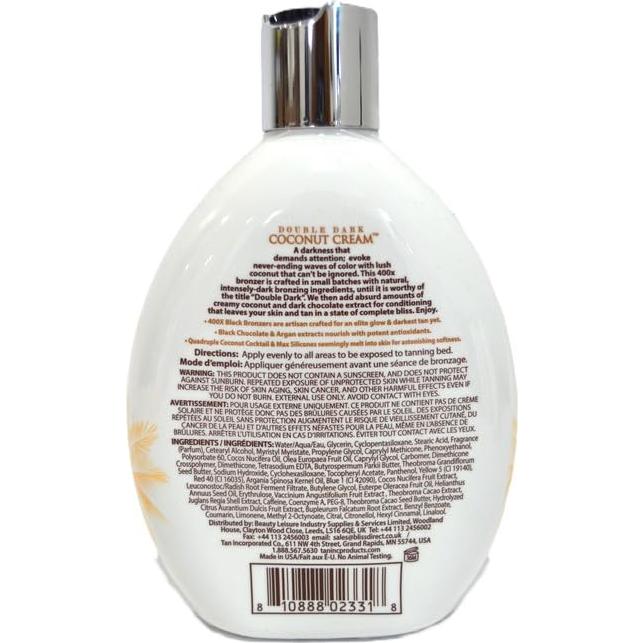 Crema Bronceadora Doble Oscura Chocolate Negro 400X 382.7g