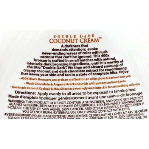 Crema Bronceadora Doble Oscura Chocolate Negro 400X 382.7g