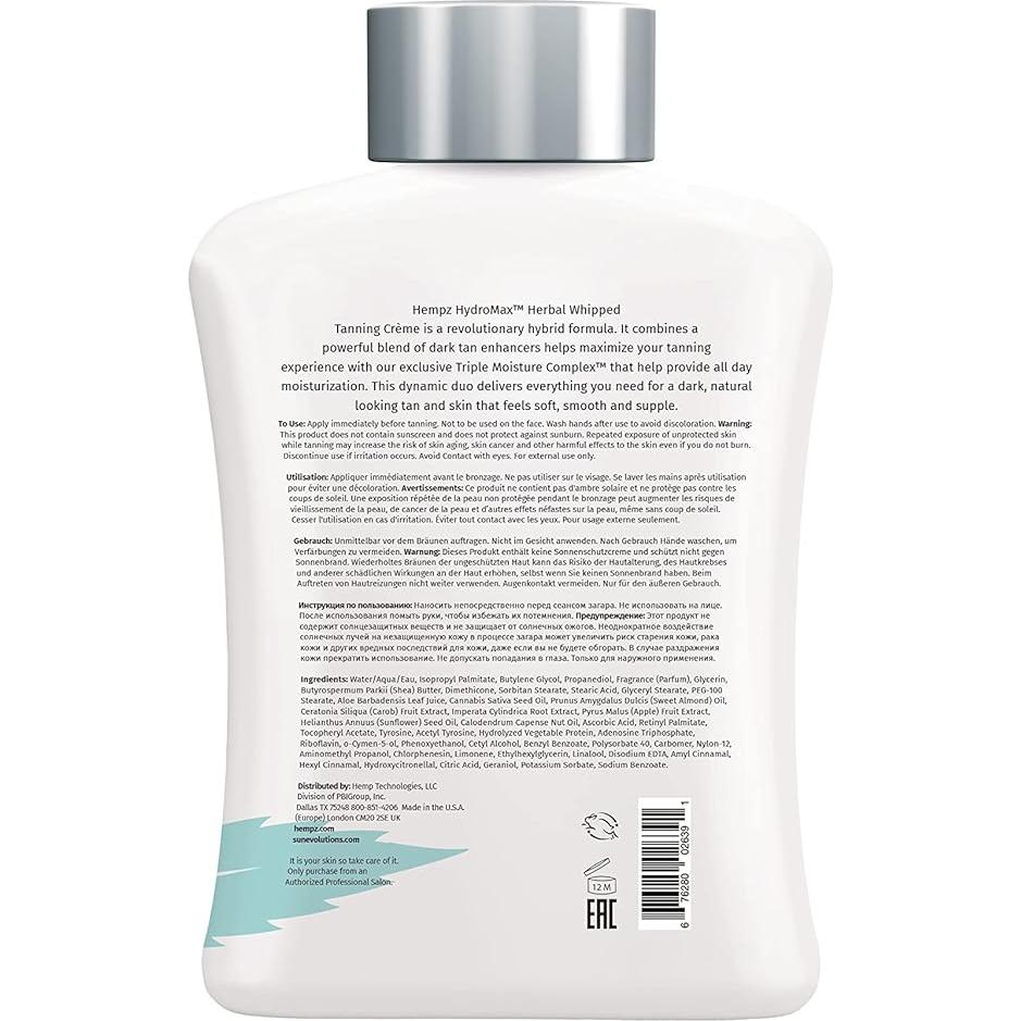 Loción Bronceadora Hidratante Hempz Hydromax 399.5 ml