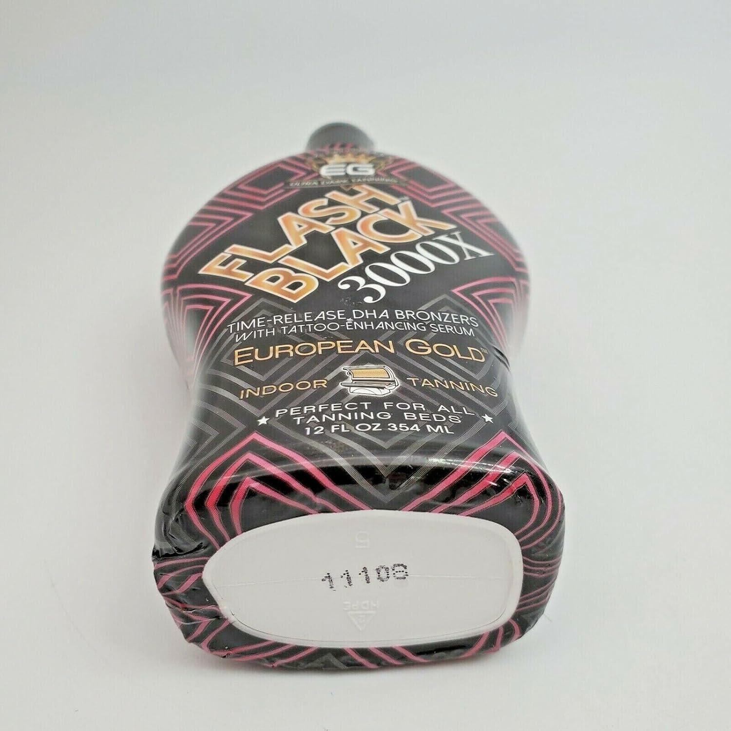 Loción bronceadora interior European Gold Flash Black 3000X 354 ml