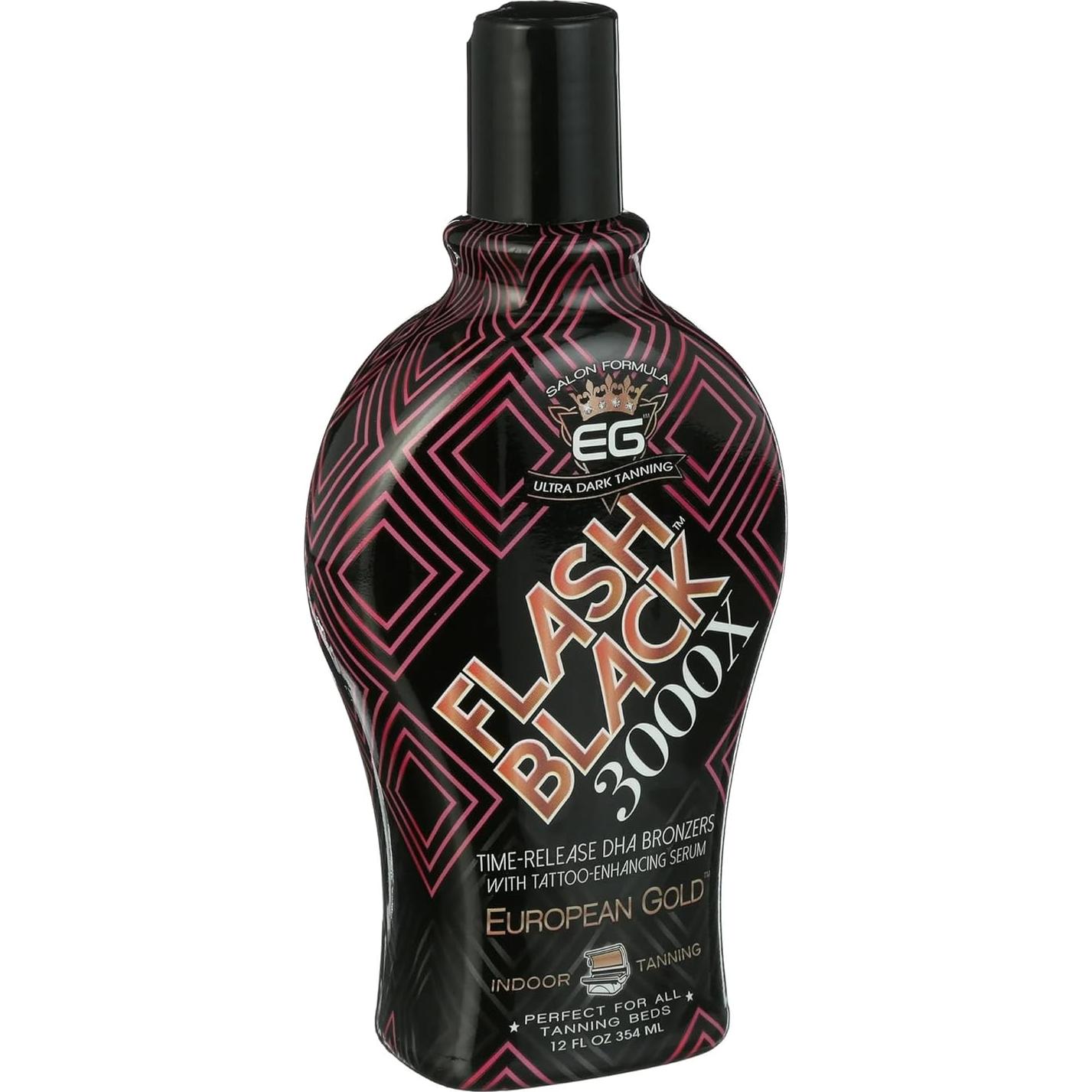 Loción bronceadora interior European Gold Flash Black 3000X 354 ml