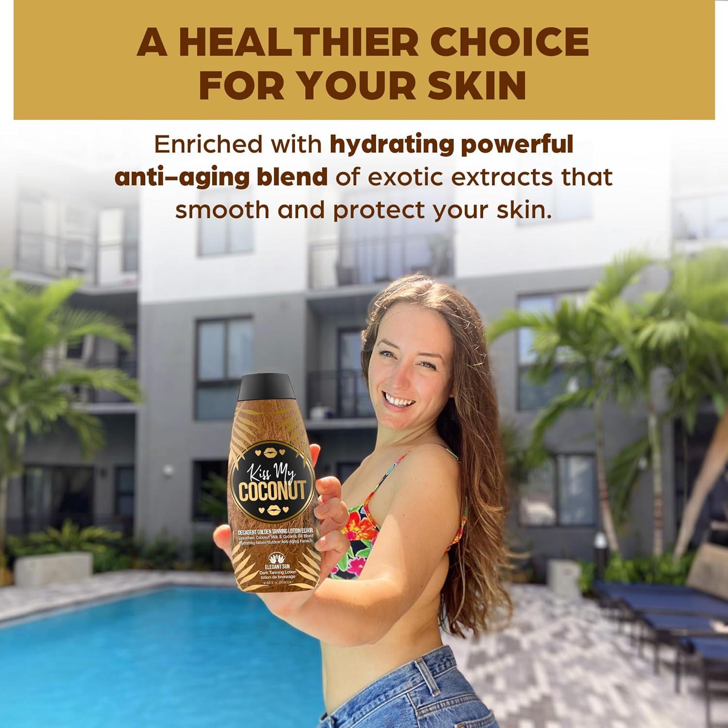 Loción Bronceadora Sin DHA Elegant Sun 286g Coco Hidratante