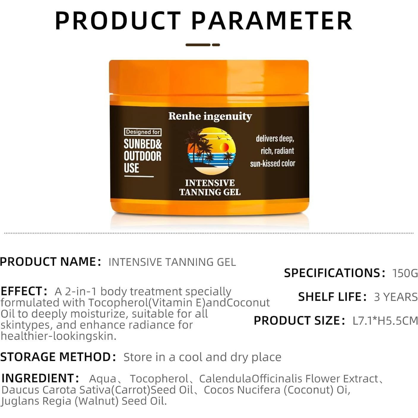 Gel Bronceador Intensivo Renhe 149g Acelerador Natural