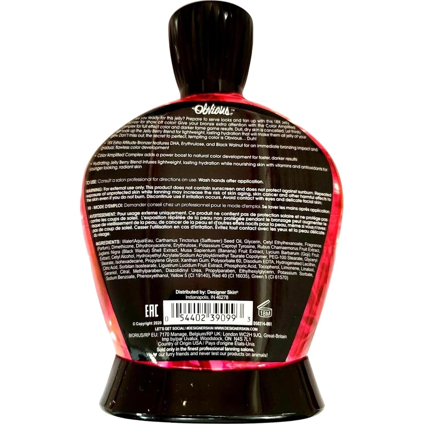 Loción Bronceadora Designer Skin Obvious 18X 382.7g