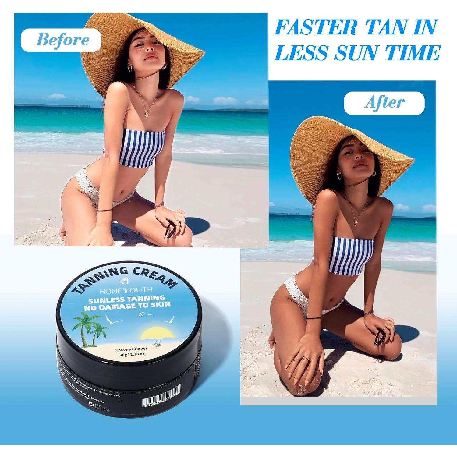 Crema Autobronceadora Natural Honeyouth 108g - Sin Sol, Vegana