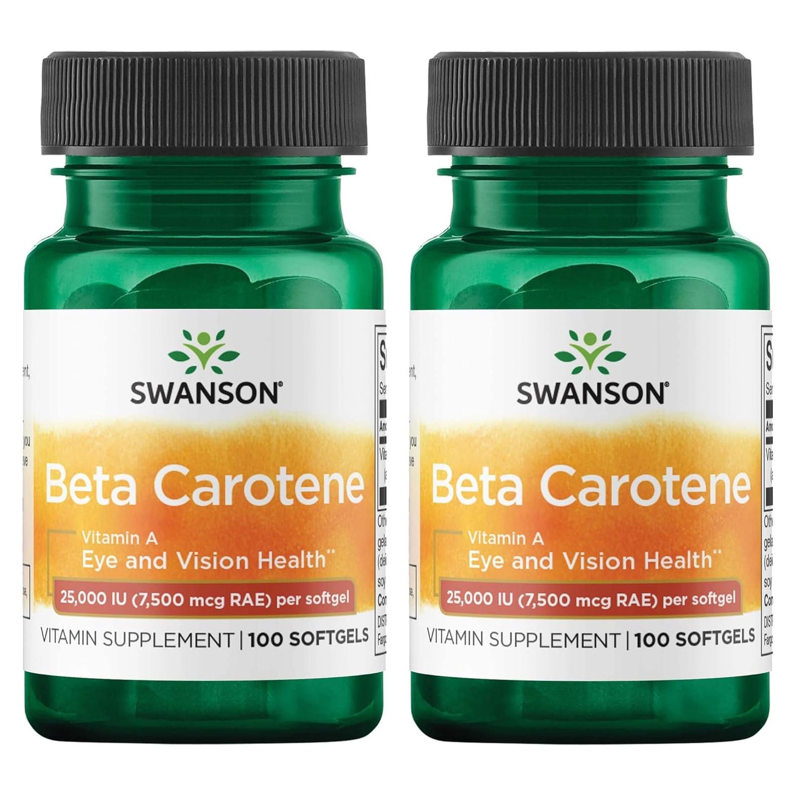 Swanson Beta-Caroteno 25000 IU 100 Geles Antioxidante