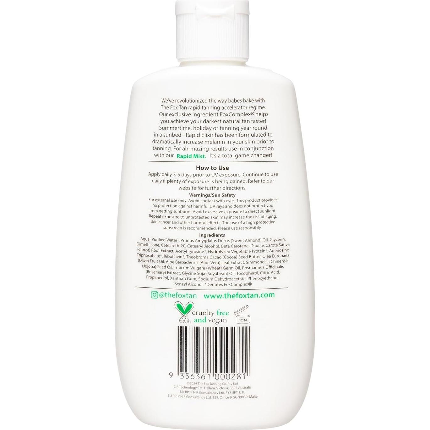 Bruma Bronceadora Sin Fragancia The Fox Tan 120ml Vegana