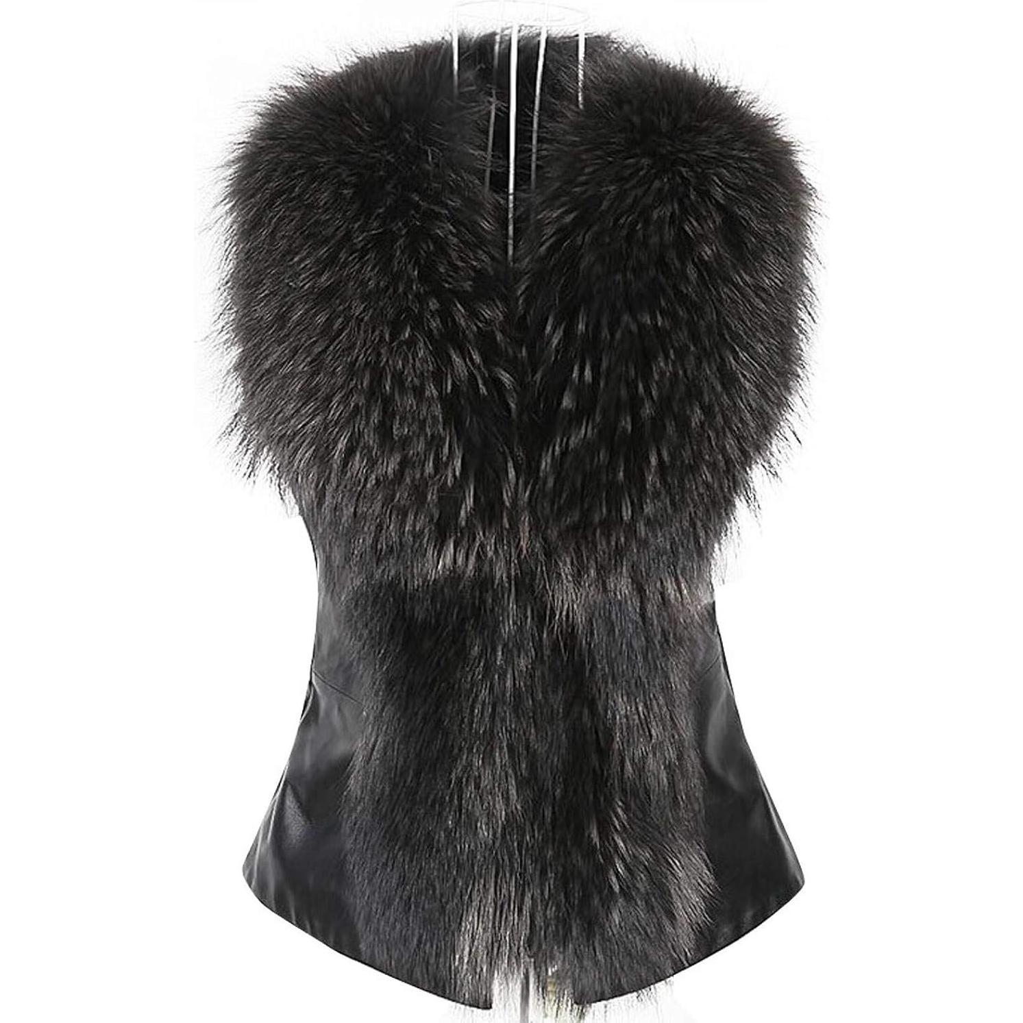 LCMTWX Womens Winter Outerwear Faux Fur Long Jacket Faux Sleeve Short Warm Women's Coat Long Sleeve Pockets Shaggy Purple