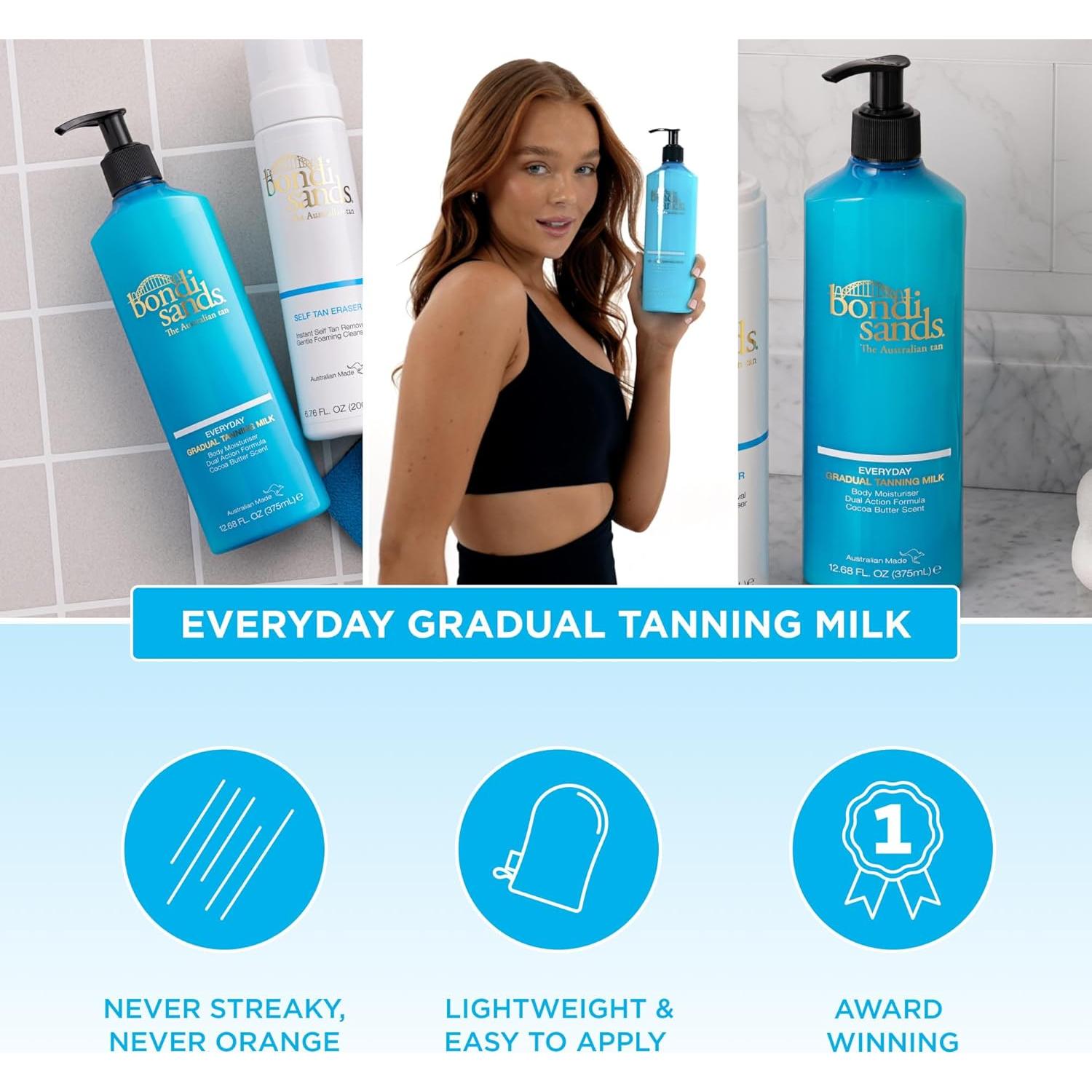 Leche Autobronceadora Gradual Bondi Sands 375 ml Hidratante