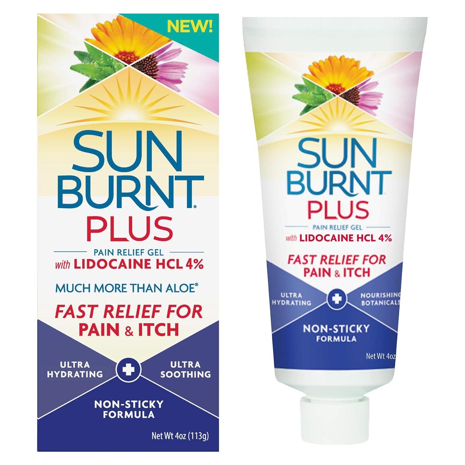 Gel After-Sun Sunburnt Plus con Lidocaína 113g - Alivio Rápido